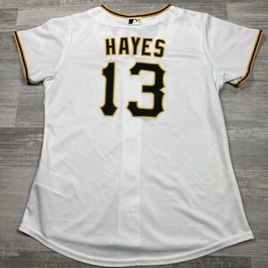 Nike Pittsburgh Pirates Home Team White Jersey Hayes #13‎ Women's Medium NWT